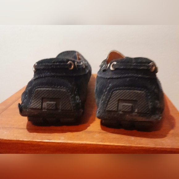 GianRos Italian handsewn suede slip-on driving moccasins, size 44, Midnight Blue - Picture 4 of 8